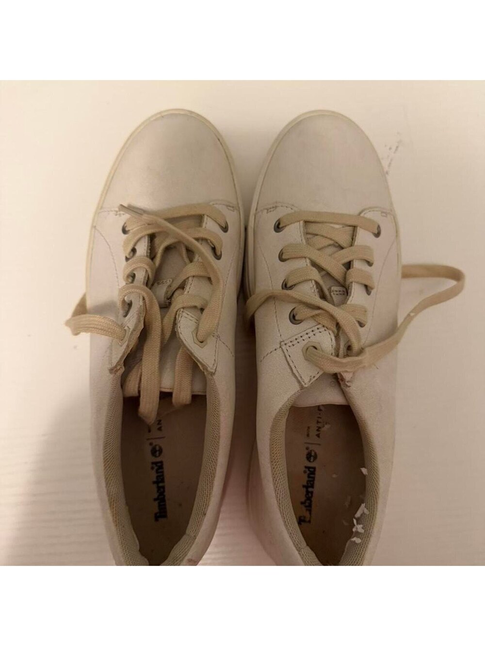 Timberland Women's White Leather Sneakers Size 8.5